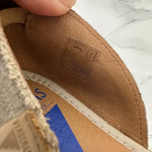 Verbenas Espadrille Stone Suede Peep Toe Sandals Size 39 Size 8.5