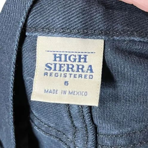 High Sierra Vintage Black Denim Studded Shorts Size 6