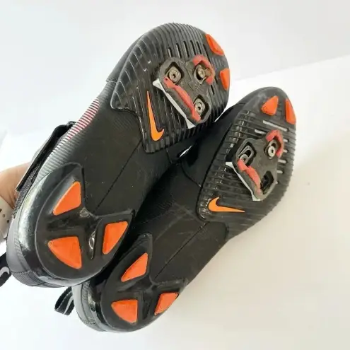 Nike  Superrep Cycling Shoes Womens‎ Size 11.5 With Cleats Black Orange Peleton