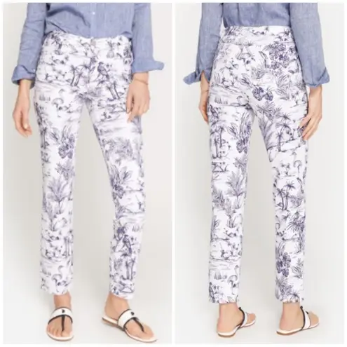 J. McLaughlin Alma Pant in Heron Tolie, Size 10 Summer Resort Vacation Preppy