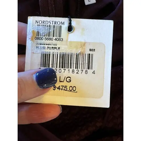 Opening Ceremony Dress Women Large Purple Plum Cut Out Thalia Puckered Midi NWT