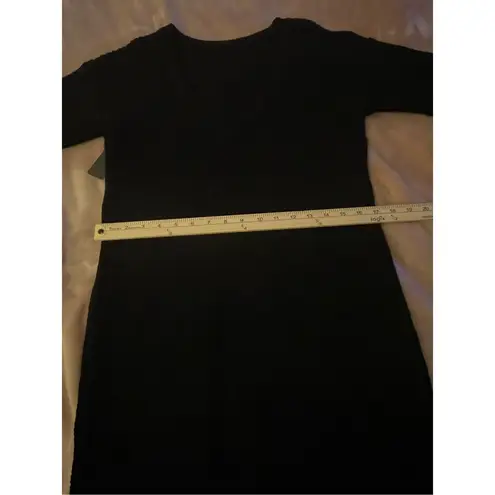 NWT Lulus Long Sleeve Knee Length Knit Sweater Dress Black Size XS