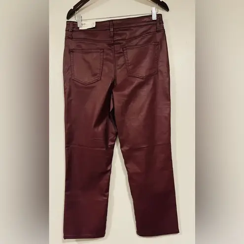 Maurice's NWT  High Rise Slim Straight Ankle Pants Size 12 Red/brown color