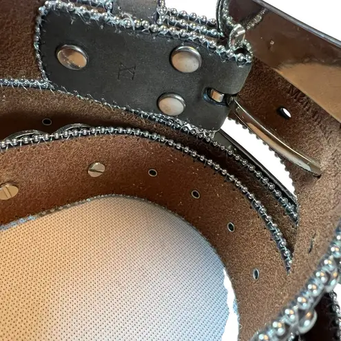 Blazin Roxx  Women’s Cowgirl Concho Leather & Rhinestone Belt XL - Image 7