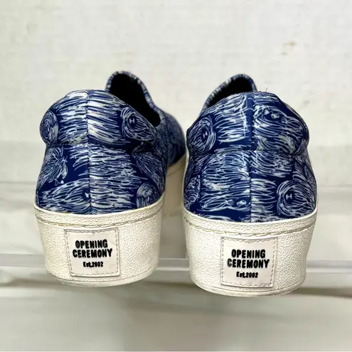 Opening Ceremony Women’s Satin Slip-on CiCi Sneaker Blue/White, Women’s 39