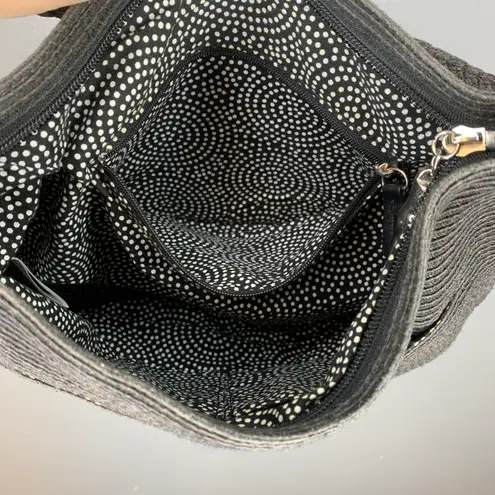 Talbots Black Woven Hobo Shoulder Bag