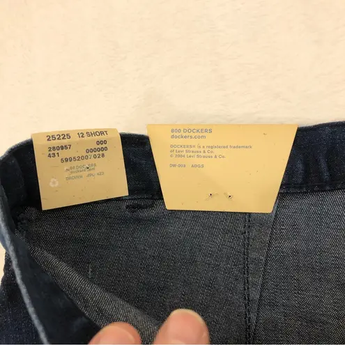 Dockers Continental Stretch Favorite Fit Dark Blue Denim Jeans Women’s 12 Short.