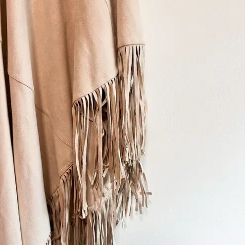 Alberto Makali Alberto Malaki Western Suede Fringe Cape One Size