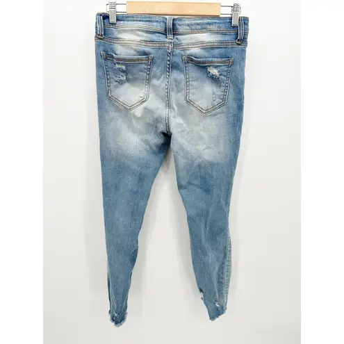 Cello Jeans Light Wash Blue Cotton Blend Denim Distressed Jeans Women's Size 11