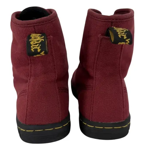 Dr. Martens  Womens Shoreditch Canvas Lace‎ Up Boots Cherry Red Size 5 - Image 6