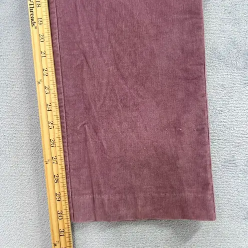 Garnet Hill Corduroy Pants Women 16 Plus Peach High Rise Stretch Classic Career