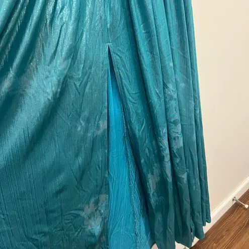 Bronx and Banco Blue Romi Metallic Gown Size XS $510