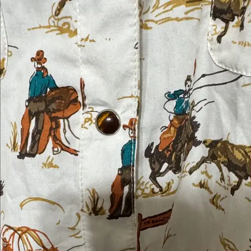 Tasha Polizzi Western Print Long Sleeve Dress White Size L