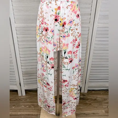 Giani Bernini Walkthrough Maxi Dress/Shortie Romper White/Floral-Small