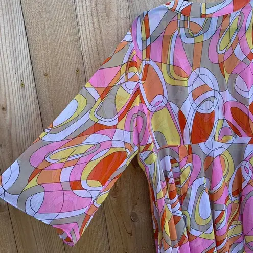 Ashley Stewart Size 22 pink retro cardigan, whimsy light spring summer