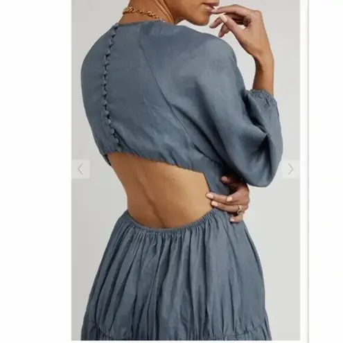 Dissh NWT Impala in Steel Linen Back Cutout Midi Dress US 10 / AU 14