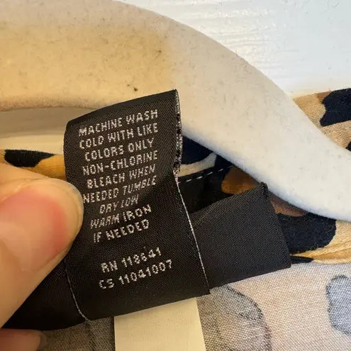 Lane Bryant  Leopard Print Button Down Blouse 18 Plus Stretch Animal Print Top - Image 4