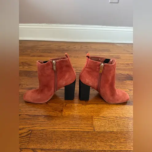 Halston Heritage Halston Women’s Heritage Peregrun Suede Ankle Bootie Block Heel Size 7