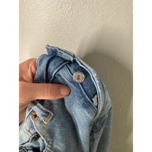 Polo Ralph Lauren Denim Midi Skirt Womens Sz 27 Slit Pencil Style Skirt Boho Blue