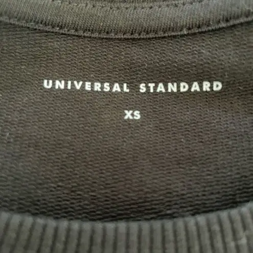 Universal Standard NWOT Classic Light Terry Sweatshirt Dress Black $124 XS 10 12
