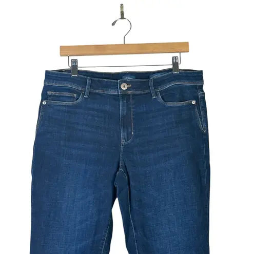 J. Jill Authentic Fit Slim Ankle Jeans Womens 12R Dark Wash Mid Rise Stretch Blue Size 12