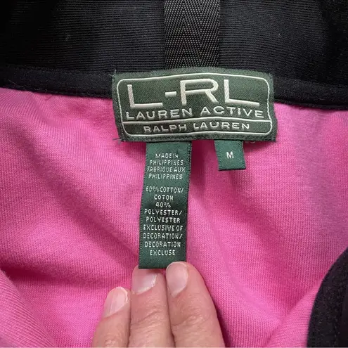 LRL Lauren Ralph Lauren Active Wear Women's Zip Up Shirt Pink SZ M pre owned Size M