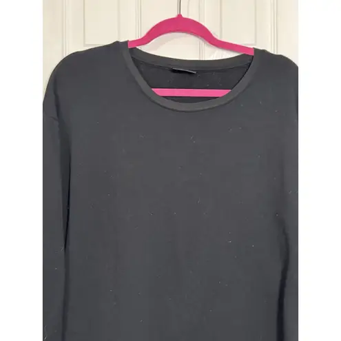 32 Degrees Heat Black Long Sleeve Women’s Shirt, Poly/Rayon/Spandex, Large