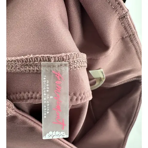 Free People  Movement Leggings S Withered Rose Braided Hem Crop Activewear NWT