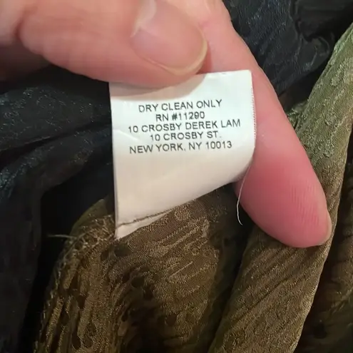 10 Crosby Derek Lam Wide Leg Silk Blend Colorblock Dressy Trouser Pants Black Size 0