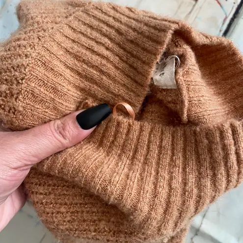 Debut Women's Mock Neck Long Sleeve Salmon Knit Sweater Dress Size Small