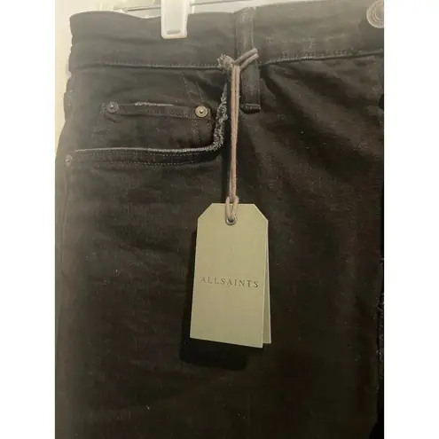 All Saints Cigarette Skinny Fit Jean, Jet Black, A62
