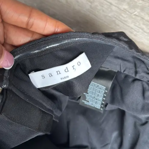 Sandro Britany Strapless Ruched Cropped Top