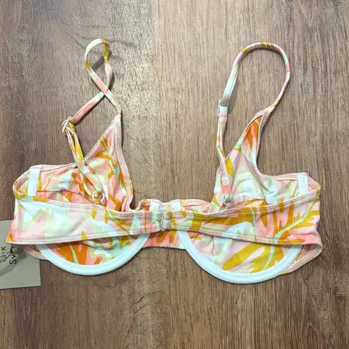 Stone Fox Swim NWT Conch Bikini Top - Hot Tropix Print Size Large