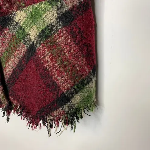 Mystree Plaid Raw Hem Fringe Blazer Sz Small