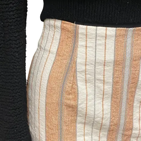 Majorelle Cream Vertical Stripe Pencil Skirt