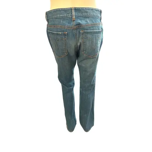 Loft Ann Taylor Cotton Spandex Blend Curvy Boot Denim Blue Jeans Size 27/4