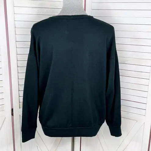 Vintage 90s Nutcracker Christmas Puff Paint Sweatshirt Black Womens Medium