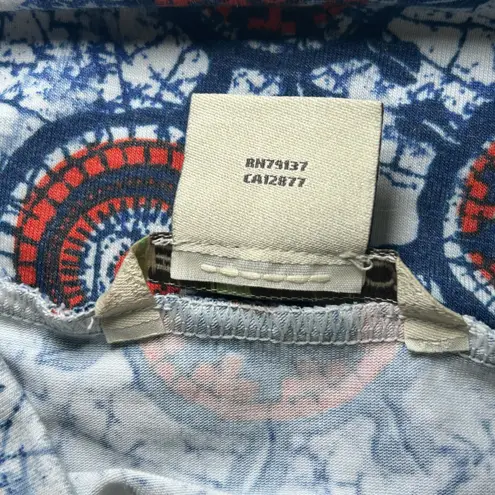 ExOfficio Womens XL Midi Skirt Blue Orange Abstract Travel Casual Skirt