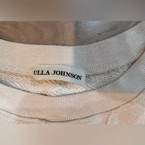 Ulla Johnson ROUND NECK rope tie sleeves SWEATSHIRT cream large