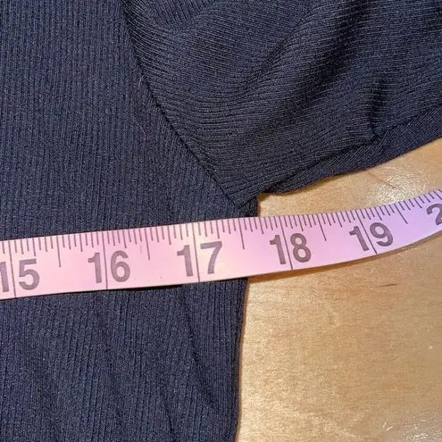 Elie Tahari Scoop Neck Ribbed Bodysuit Black Large NWT $110