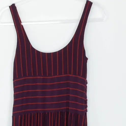 Bailey 44 Womens Striped Sleeveless Twist Waist Midi Dress Size M Red Stretch