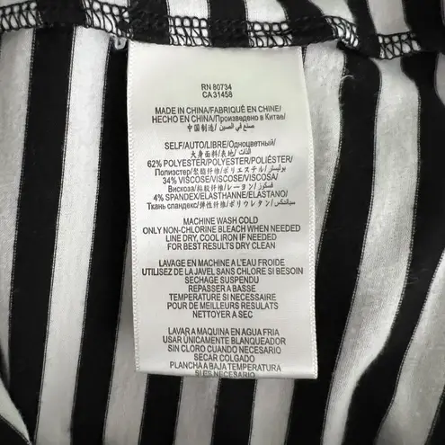 Manoukian Shirt‎ Womens Small Black White Striped Tee TShirt Essential Casual Size M