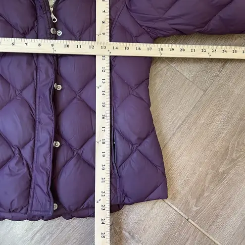 Eddie Bauer Quilted Puffer Coat EB 700 Goose Down Purple Women’s Size XS