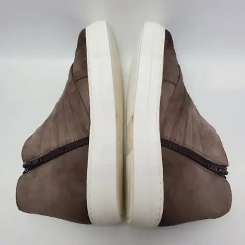 Valentina Rangoni Womens Serafina High Top Sneakers Shoes Taupe Size 8M New Brown
