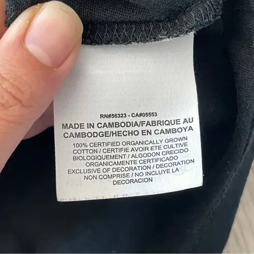 Nike  Crop Top organic cotton logo womens Black (medium) fitted streetwear sporty