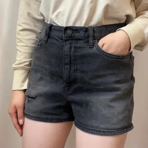 Uniqlo NWOT  Dark Gray High Rise Denim Jean Shorts Size 27 Small