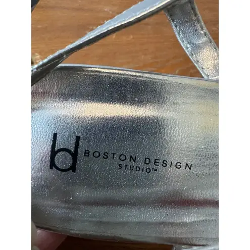 BL Boston Design Studio Women's Strappy Sandals Silver Sz 10 Sku 2825