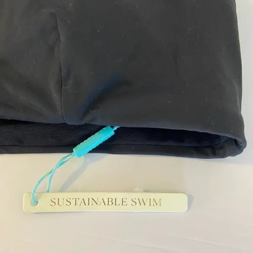 NWT Sea Level Australia Black Eco Essentials Multifit Halter Bikini Top Size 10