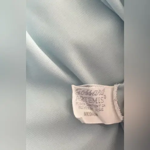 Vintage Gossard Artemis Nightgown Womens Medium Ice Blue Nylon Robe Button Up