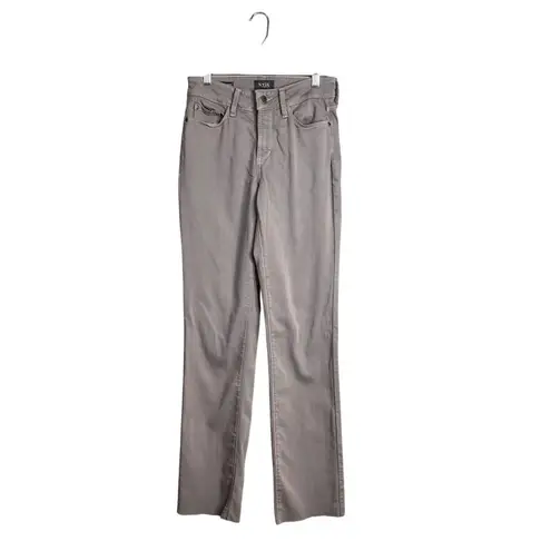 NYDJ Marilyn Straight Leg Jeans Gray Size 2 Hand Cropped Lift Tuck Technology